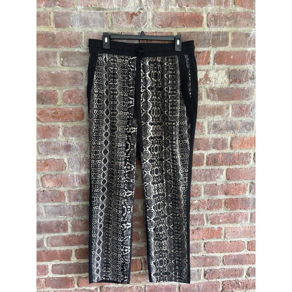 Kenneth Cole New York Cara Snakeskin Drawstring Ankle Pants Size Large